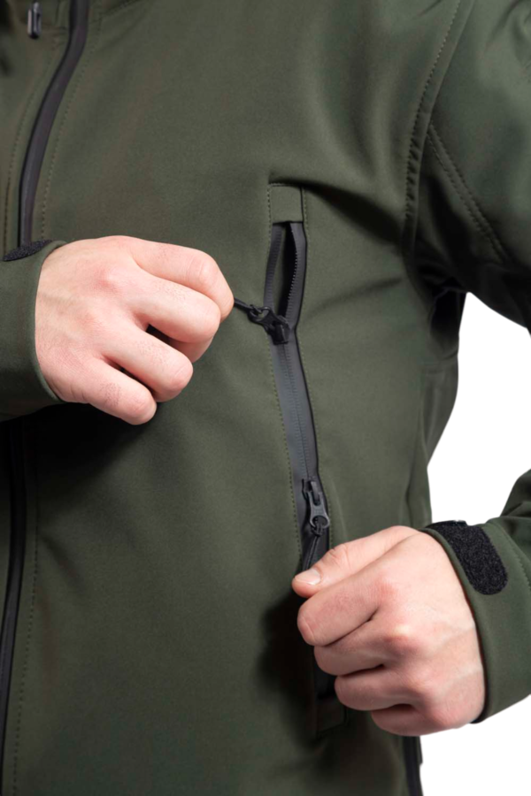 Vav Wear Tactical i Outdoor softshell jakna crna i zelena - Image 15