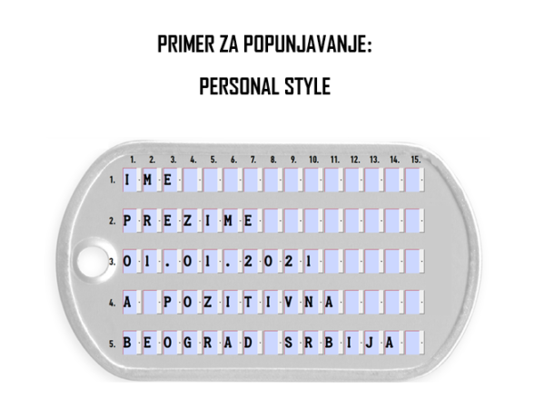 DOG TAG Komplet 2 pločice i lančić - Image 10