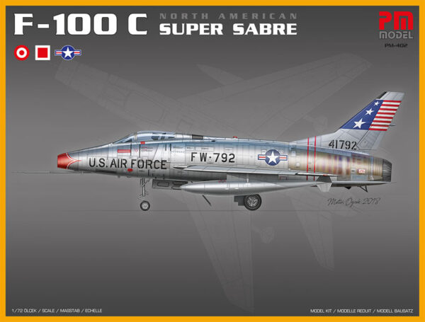 Maketa aviona F-100 C SUPER SABRE