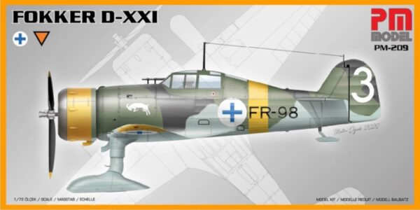 Maketa aviona Fokker D-XXI (FR-98)  A