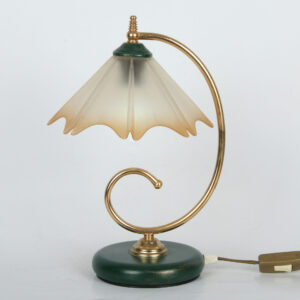 Vintage Komodna - Stona lampa metal i staklo