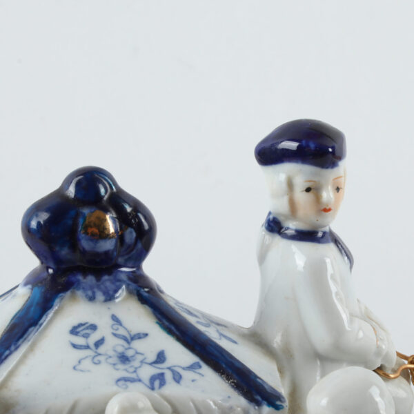 Viktorijanska kolonijalna figurica konjske zaprege porcelan - Image 9