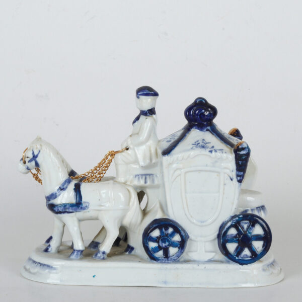 Viktorijanska kolonijalna figurica konjske zaprege porcelan - Image 2