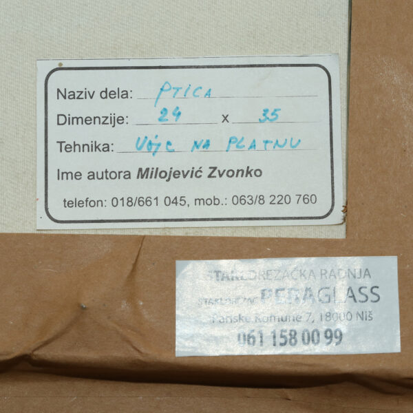 Slika ulje na platnu - Ptica -Milivojević Zvonko - Image 3