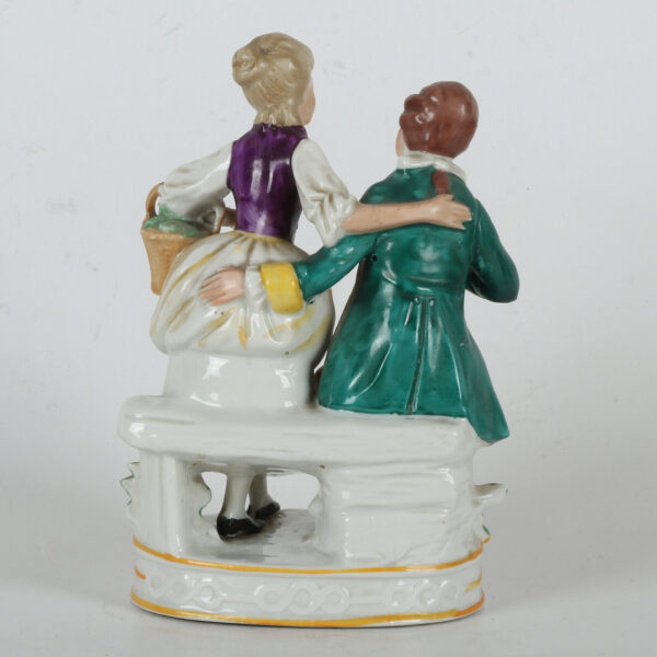 Vintage Viktorijanska Porcelanska figura - Par u ljubavi - Image 3
