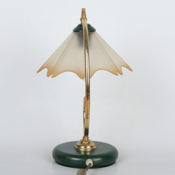 Vintage Komodna - Stona lampa metal i staklo - Image 3