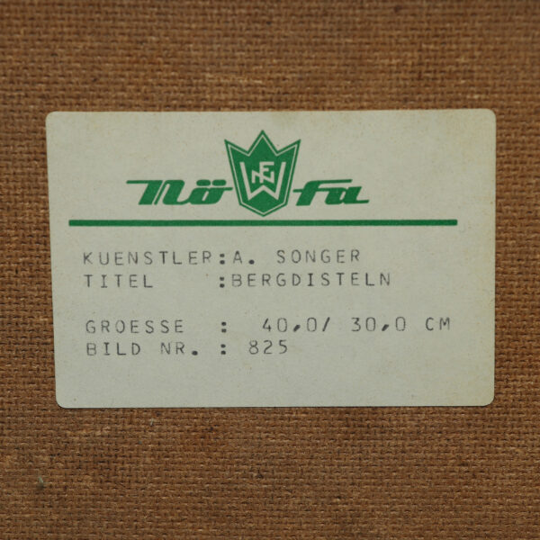 Slika ulje na lesonitu - Bergdisteln A.Songer - Image 3