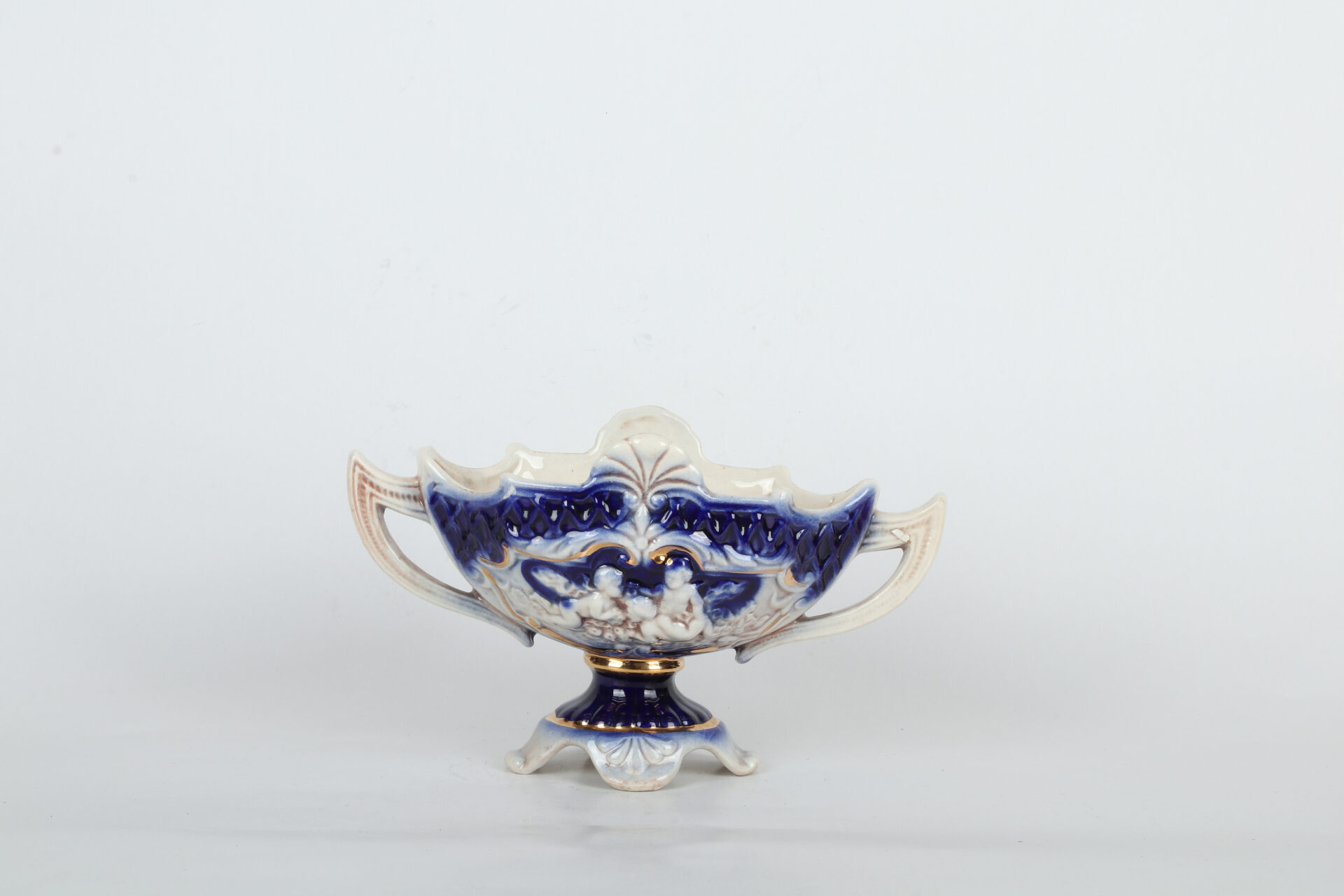 Stara keramička vaza u obliku pehar Capodimonte Made in Italy - Slika 3