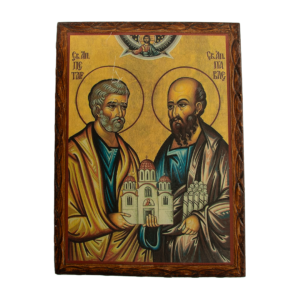 Velika drvena ikona Sveti apostoli Petar i Pavle