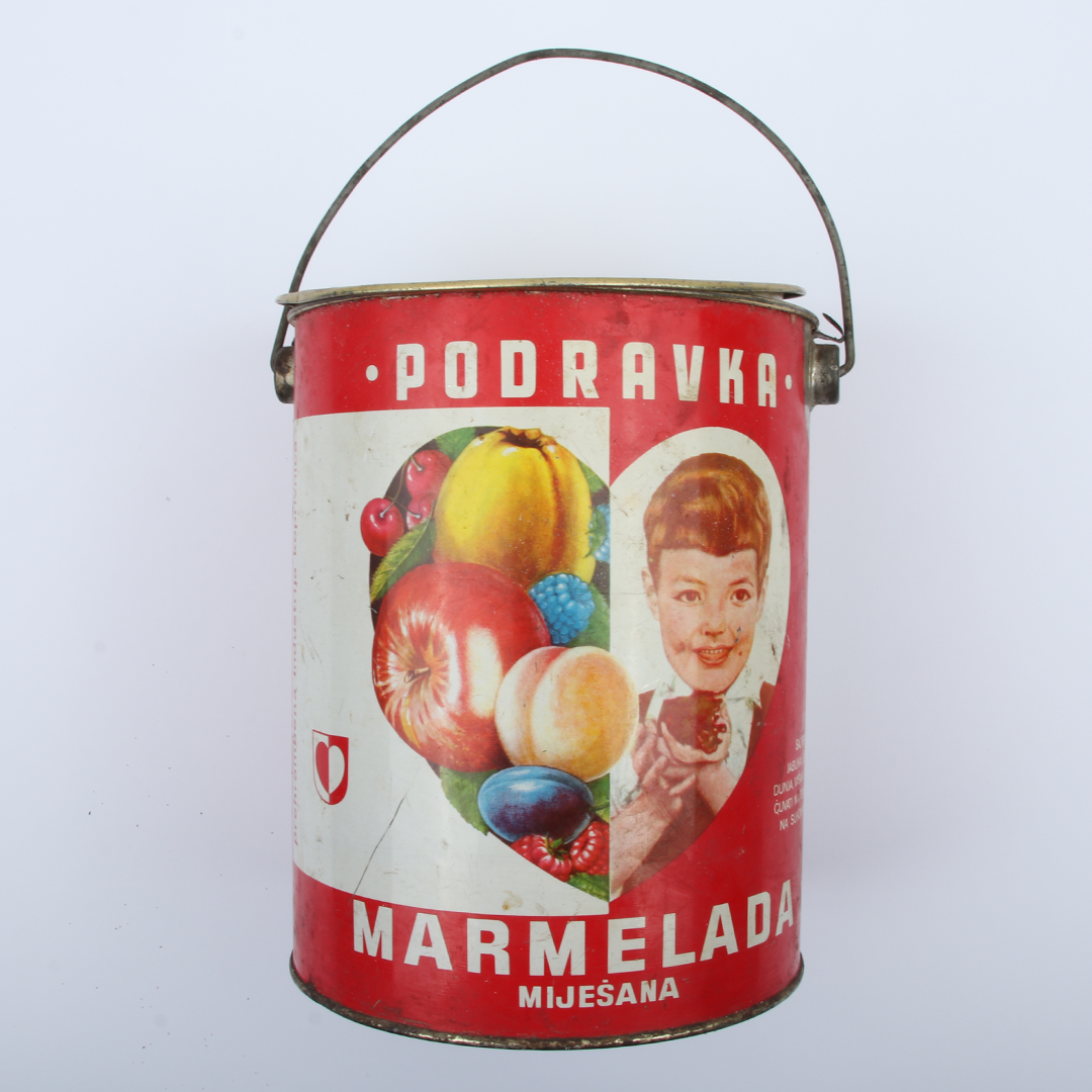 Originalna vintage limenka mešane marmelade Podravka