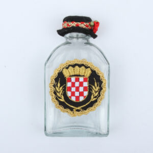 Dekorativna suvenir flašica sa grbom Hrvatske