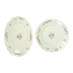 Vintage set tanjir za posluživanje - oval i krug